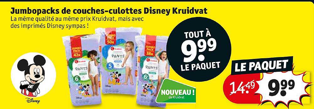 jumbopacks de couches-culottes disney kruidvat