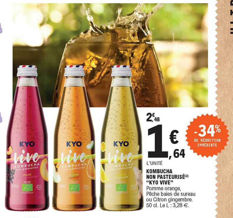 kombucha non pasteurisé "kyo vive"