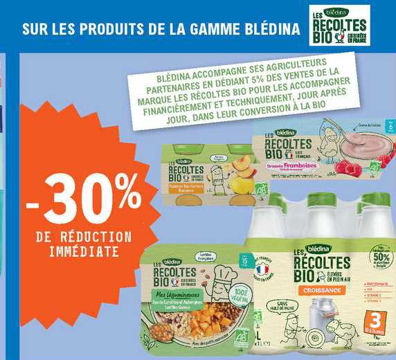 les produits de la gamme blédina les récoltes bio