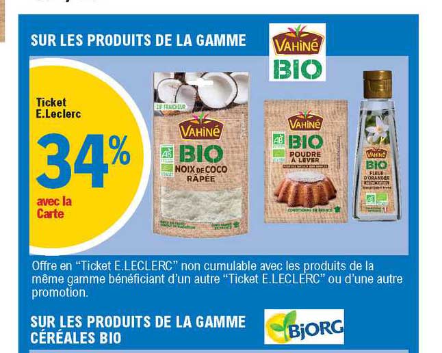 Les Produits De La Gamme Vahiné Bio