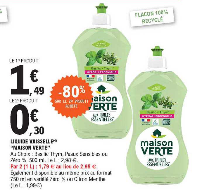 Liquide Vaisselle "maison Verte"