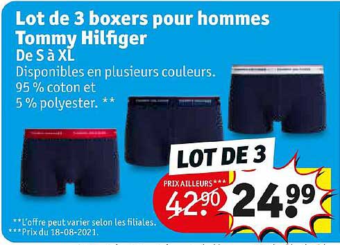 Lot De 3 Boxers Pour Hommes Tommy Hilfiger