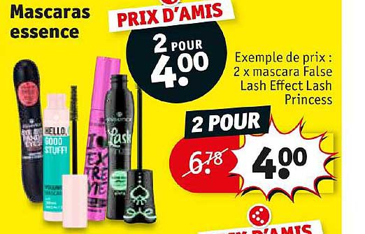 mascaras essence : 2 x mascara false lash effect lash princess
