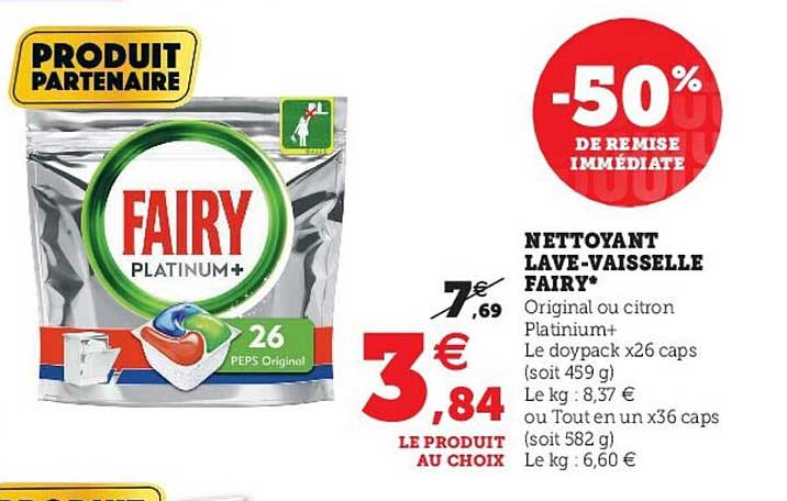 nettoyant lave-vaisselle fairy