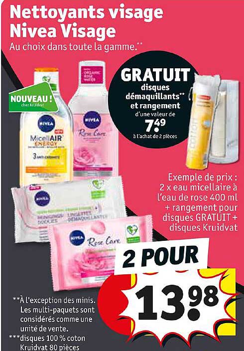 nettoyants visage nivea visage