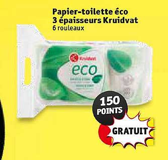 papier-toilette éco 3 épaisseurs kruidvat 6 rouleaux