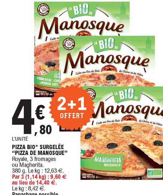 Pizza Bio Surgelée "pizza De Manosque"