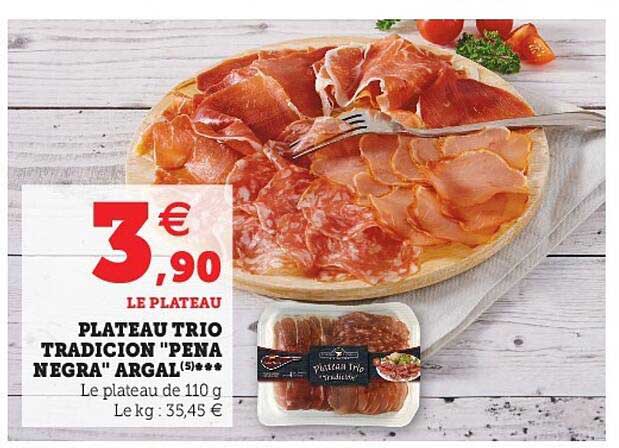plateau trio tradicion "pena negra" argal
