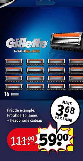 proGlide 16 lames + headphone cadeau