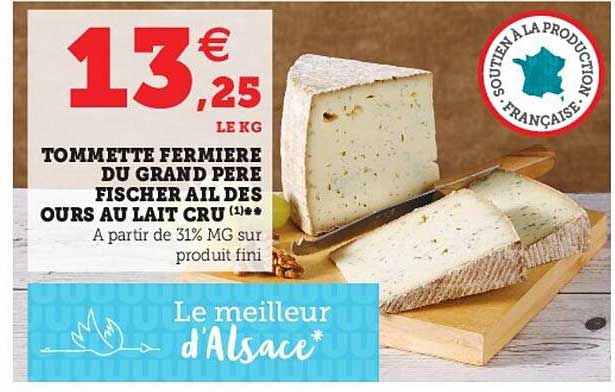 tommette fermière du grand père fischer ail des ours au lait cru