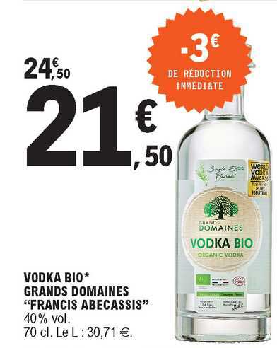 vodka bio grands domaines "francis abecassis"