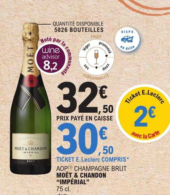 aop champagne brut moët & chandon "impérial"