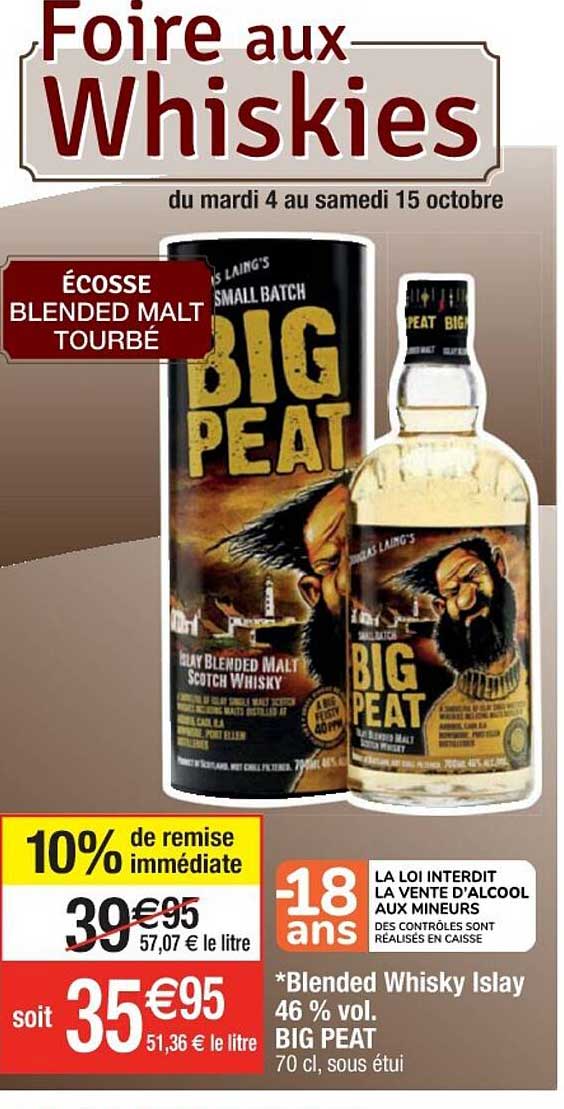 blended whisky islay 46% vol. big peat