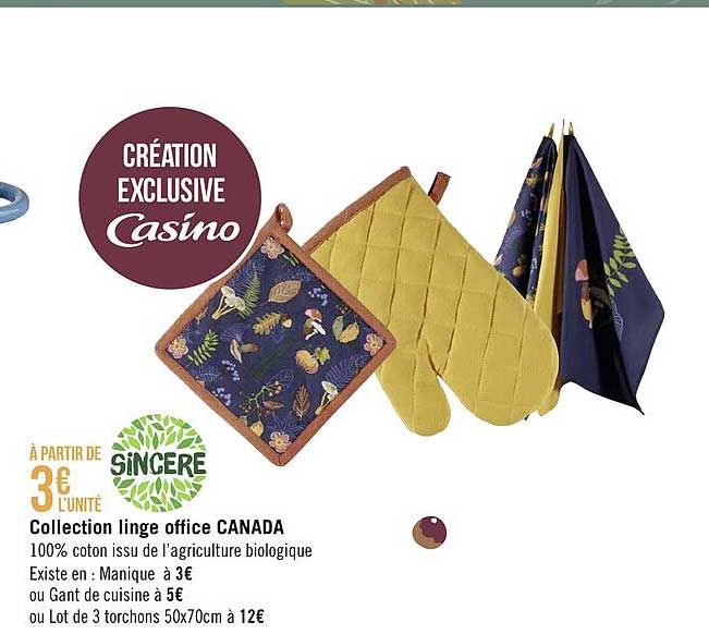 collection linge office canada sincère