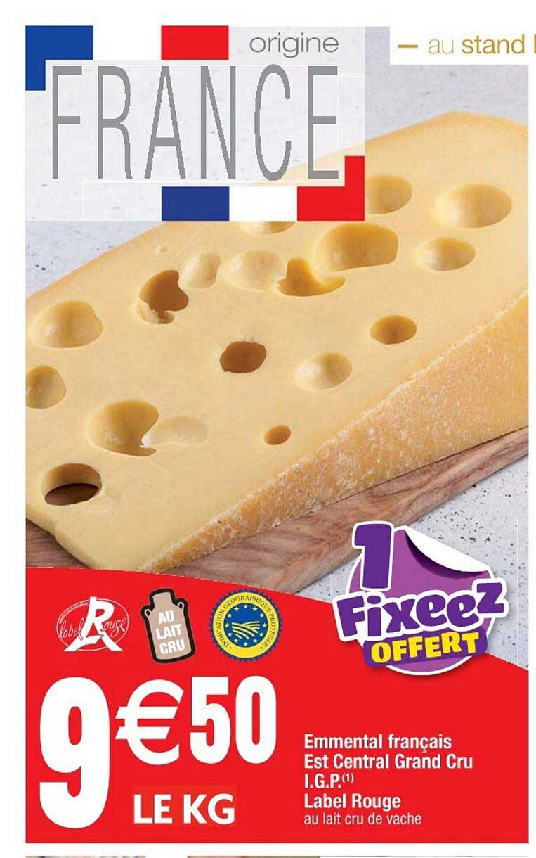 emmental français est central grand cru i.g.p. label rouge