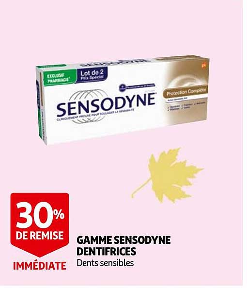 Gamme Sensodyne Dentifrices
