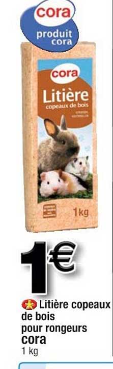 litière copeaux de bois pour rongeurs cora