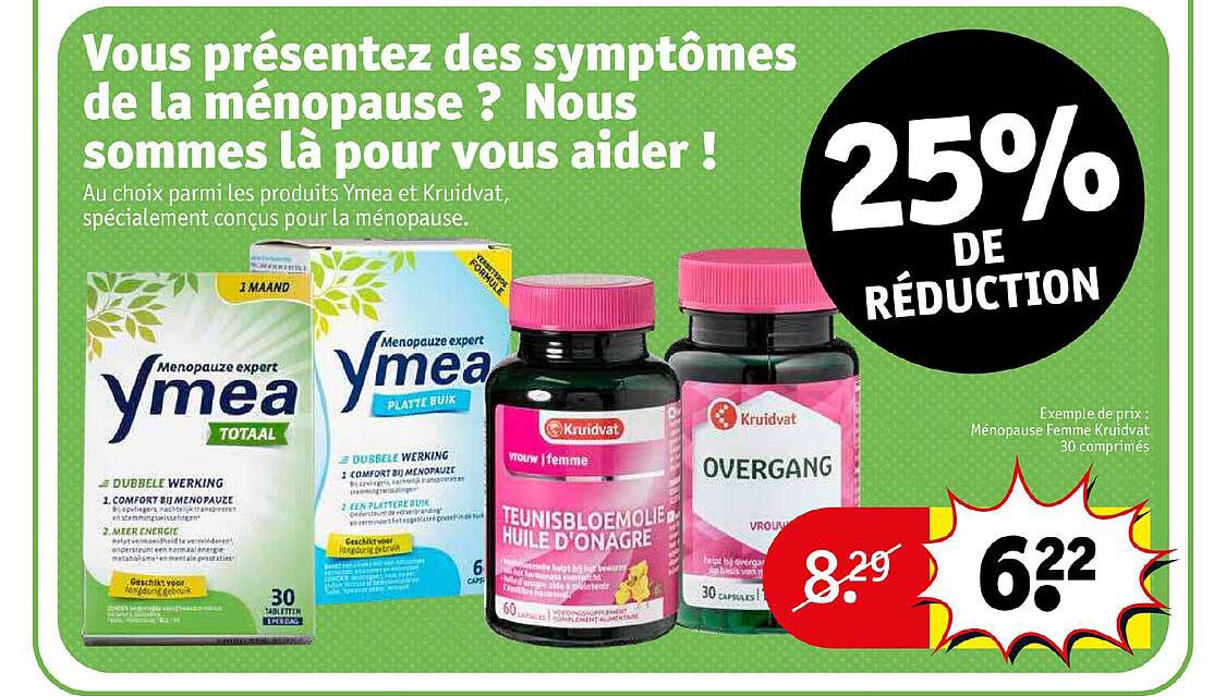 ménopause femme kruidvat 30 comprimés