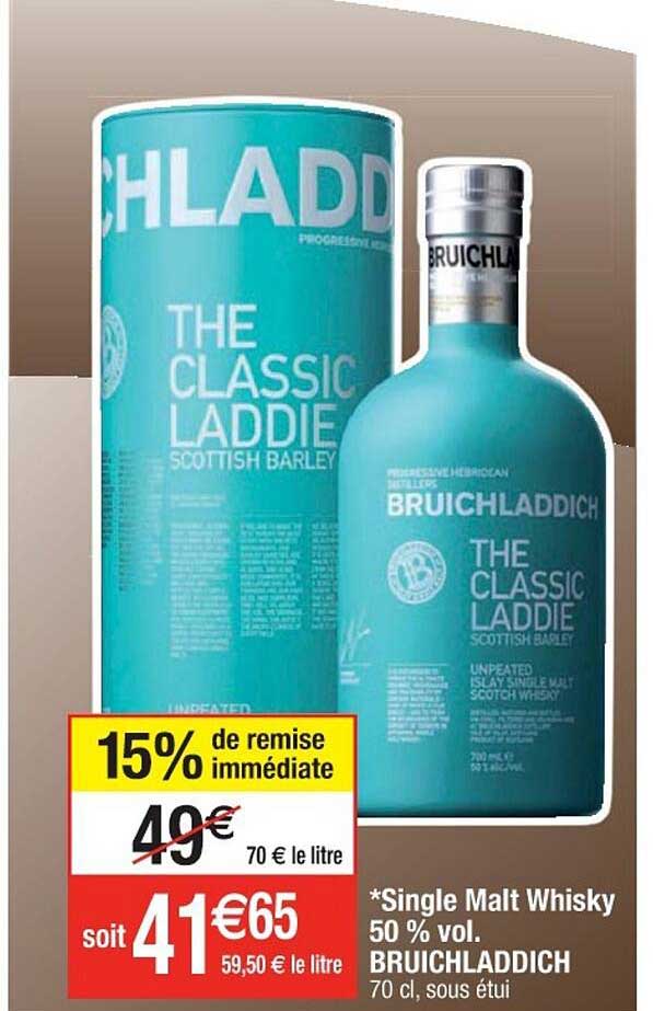 single malt whisky 50% vol. bruichladdich