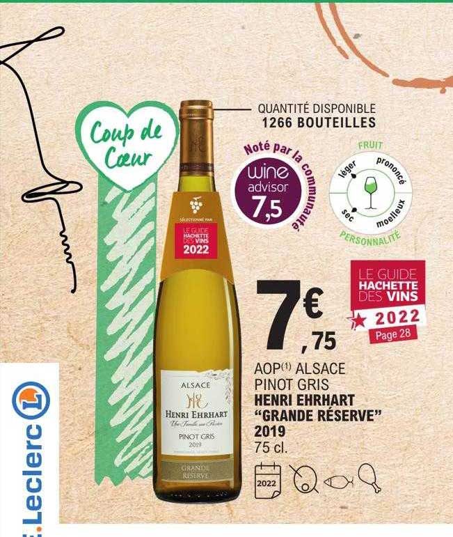 aop alsace pinot gris henri ehrhart "grande réserve" 2019