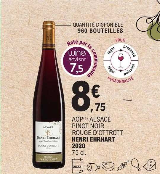 aop alsace pinot noir rouge d'ottrott henri ehrhart 2020