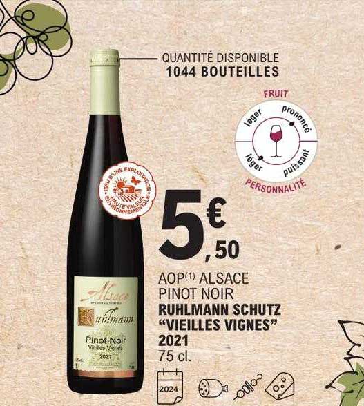 aop alsace pinot noir ruhlmann schutz "vieilles vignes" 2021
