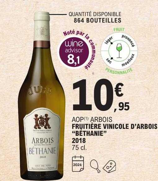 aop arbois fruitière vinicole d'arbois "béthanie"