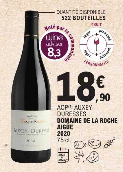aop auxey-duresses domaine de la roche aigüe 2020
