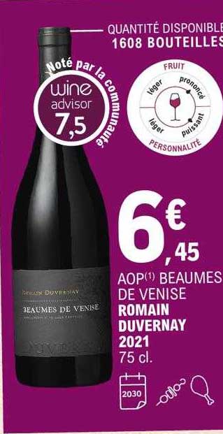 aop beaumes de venise romain duvernay 2021