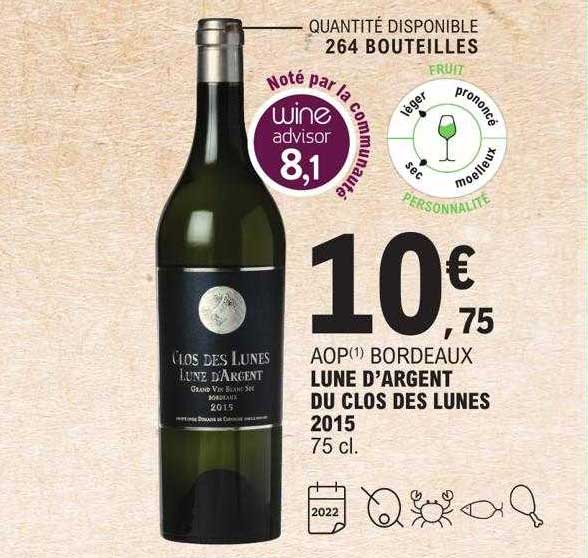 aop bordeaux lune d'argent du clos des lunes 2015