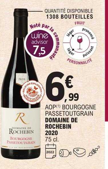 aop bourgogne passe-tout-grain domaine de rochebin 2020