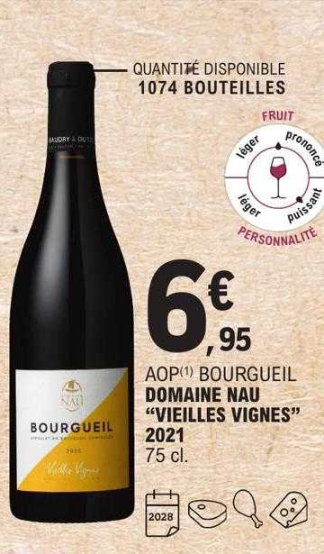 aop bourgueil domaine nau "vieilles vignes" 2021