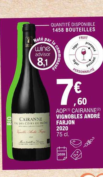 aop cairanne vignobles andré farjon 2020