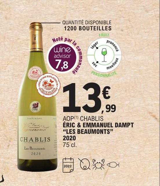 aop chablis éric & emmanuel dampt "les beaumonts"
