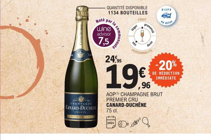 aop champagne brut premier cru canard-duchêne