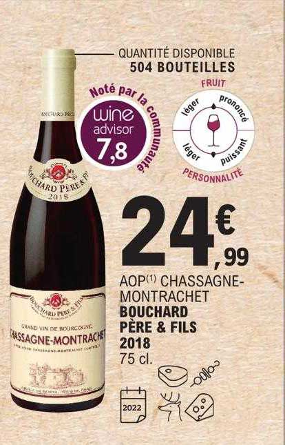 aop chassagne-montrachet bouchard père & fils 2018