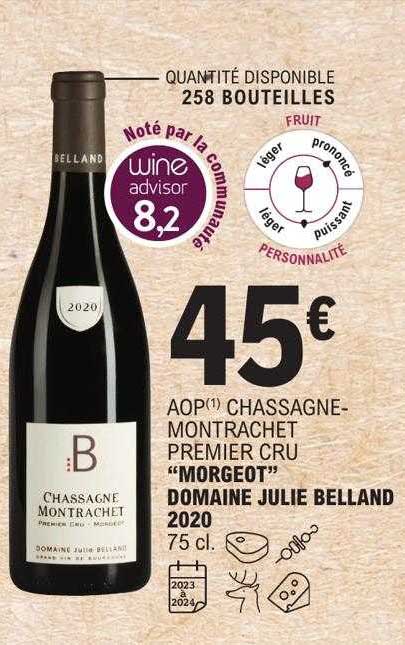 aop chassagne-montrachet premier cru "morgeot" domaine julie belland 2020