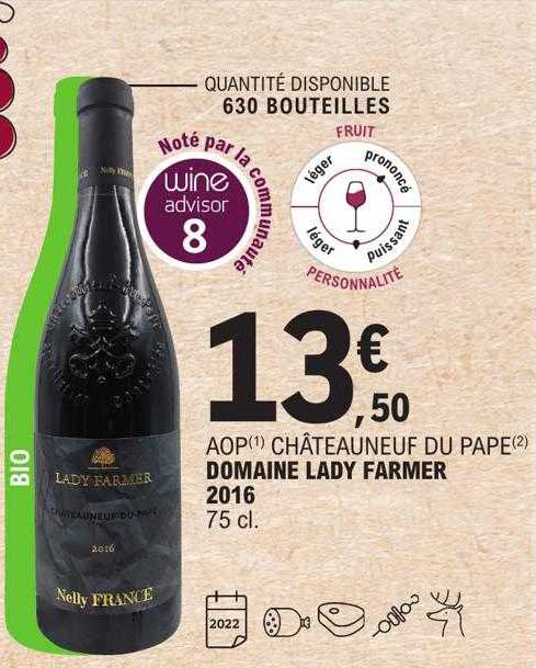 aop châteauneuf du pape domaine lady farmer 2016