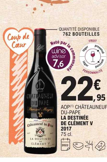 aop châteauneuf-du-pape la destinée de clément v 2017