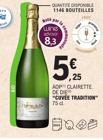 aop clairette de die "cuvée tradition"