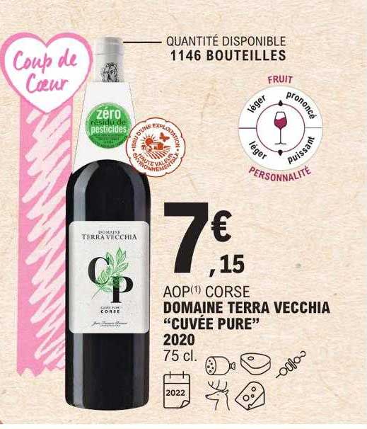 aop corse domaine terra vecchia "cuvée pure" 2020