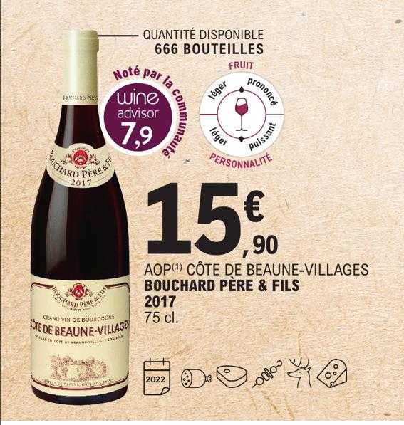 aop côte de beaune-villages bouchard père & fils 2017