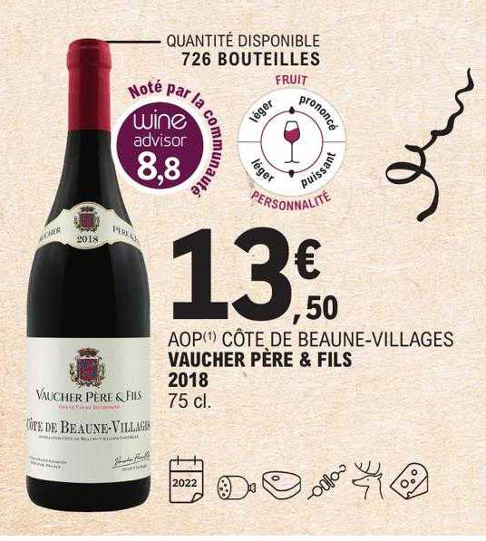 aop côte de beaune-villages vaucher père & fils 2018