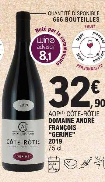 aop côte-rôtie domaine andré françois "gerine" 2019