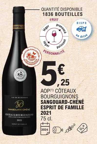 aop côteaux bourguignons sangouard-chéné esprit de famille 2021