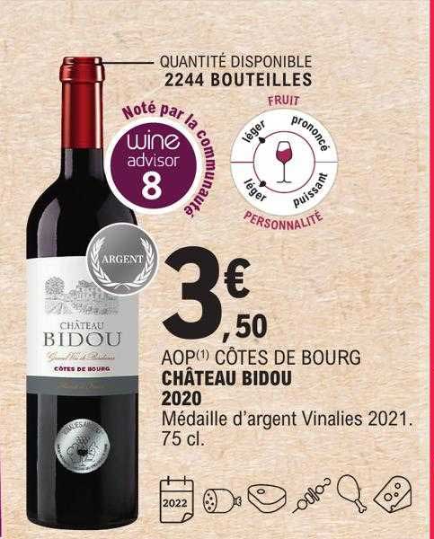 aop côtes de bourg château bidou 2020