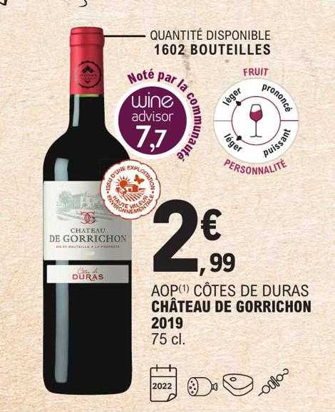 Aop Côtes De Duras Château De Gorrichon 2019
