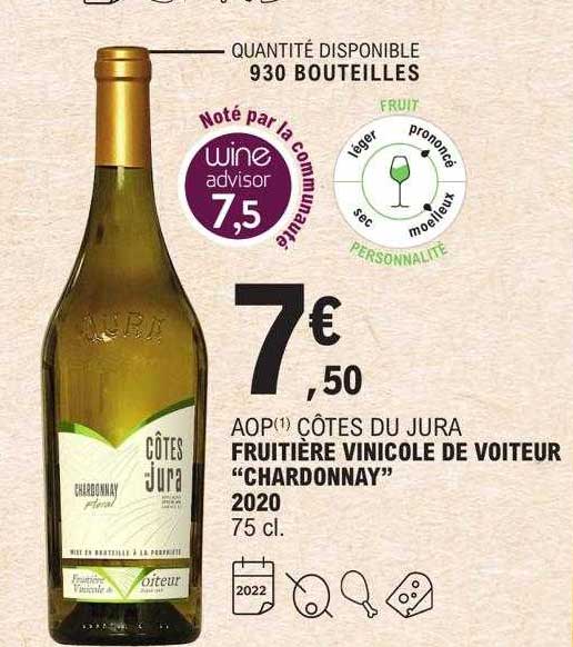 aop côtes du jura fruitière vinicole de voiteur "chardonnay" 2020