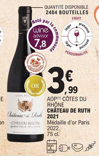 aop côtes du rhône château de ruth 2021