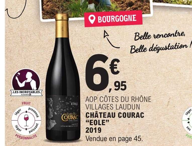 aop côtes du rhône villages laudun château courac "eole" 2019